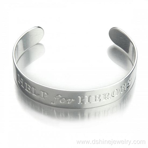 Personalized Bangle Bracelets Aluminum Alloy Bangles Cuff